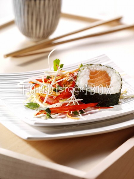 Sushi mit Lachs
