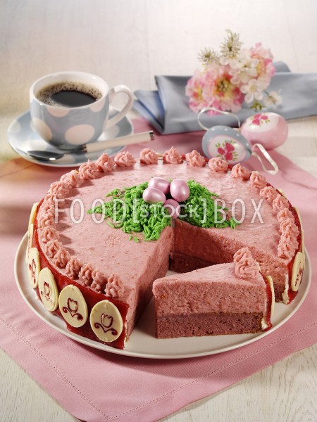 Rhabarber-Himbeer-Torte