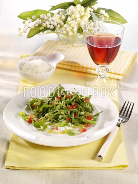 Rucola-Salat mit Tomaten