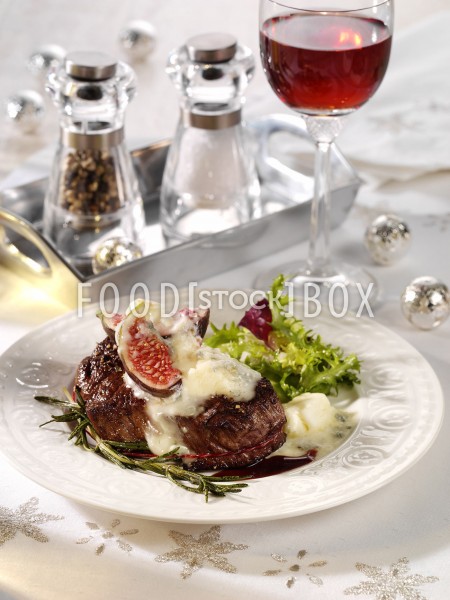 Steak mit Gorgonzola und Feigen