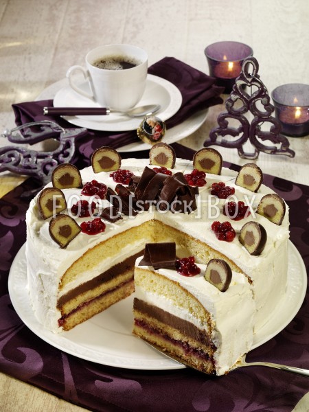 Preiselbeer-Mozart-Torte