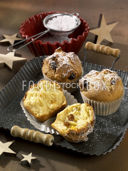 Panettone-Muffins zu Weihnachten