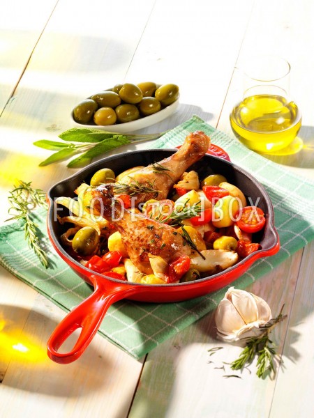 Oliven-Hähnchen-Pfanne