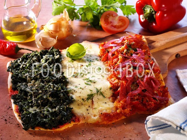 Italienische Flaggen-Pizza