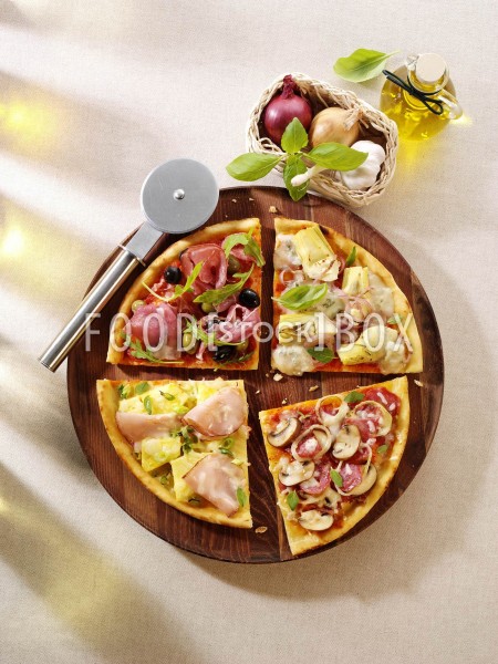 Champignon-Salami-Pizza