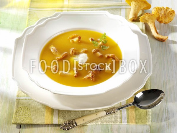 Pfifferling-Kürbis-Suppe