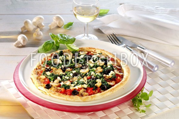 Bunte Gemüse-Pizza