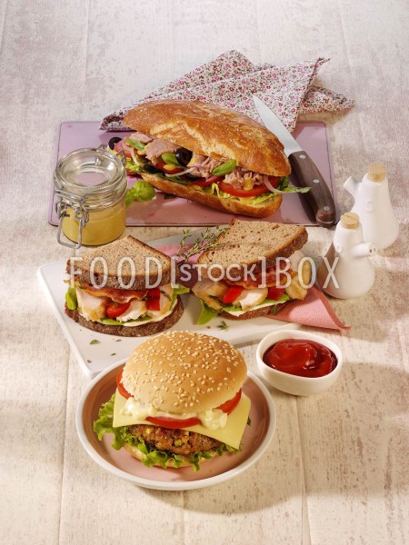 Hähnchen-Sandwich mit Thymian