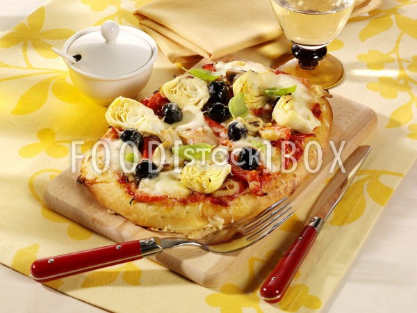 Artischocken-Pizza / Salzarm