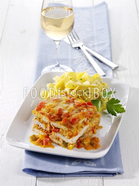 Paprika-Schnitzel-Lasagne