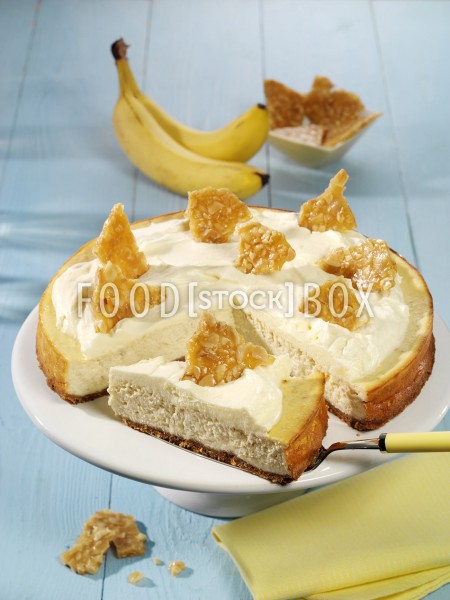 Banana-Cheesecake mit Vanillehaube