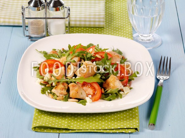 Rucola-Salat mit Hähnchenbrust