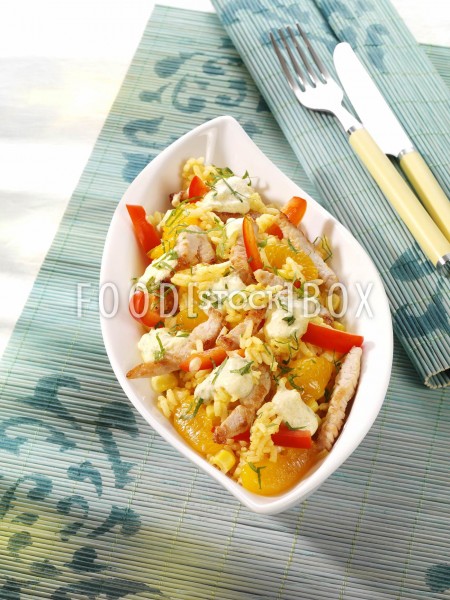Curry-Reis-Salat (Salzarm)
