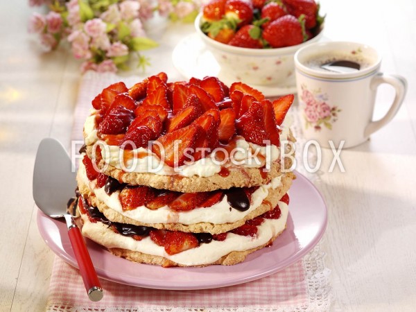 Erdbeer-Torte mit Frischkäse