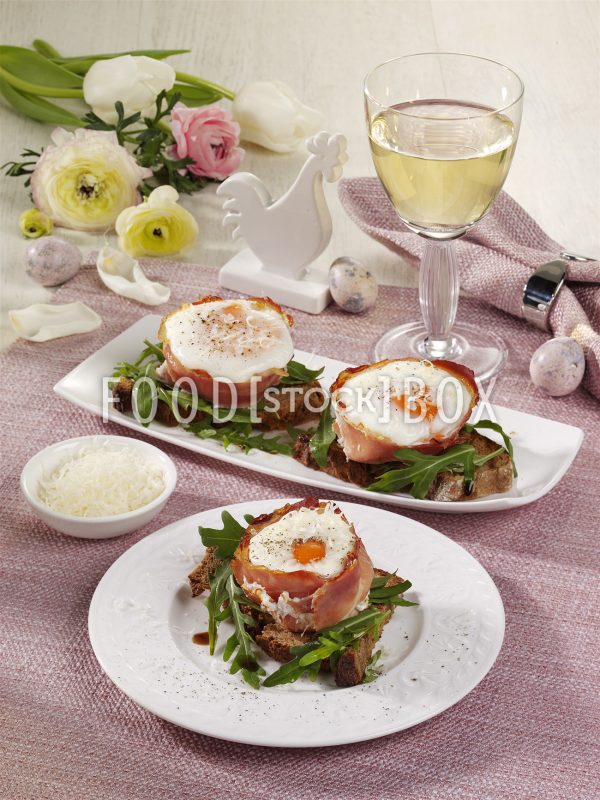 Eier im Schinkenkörbchen