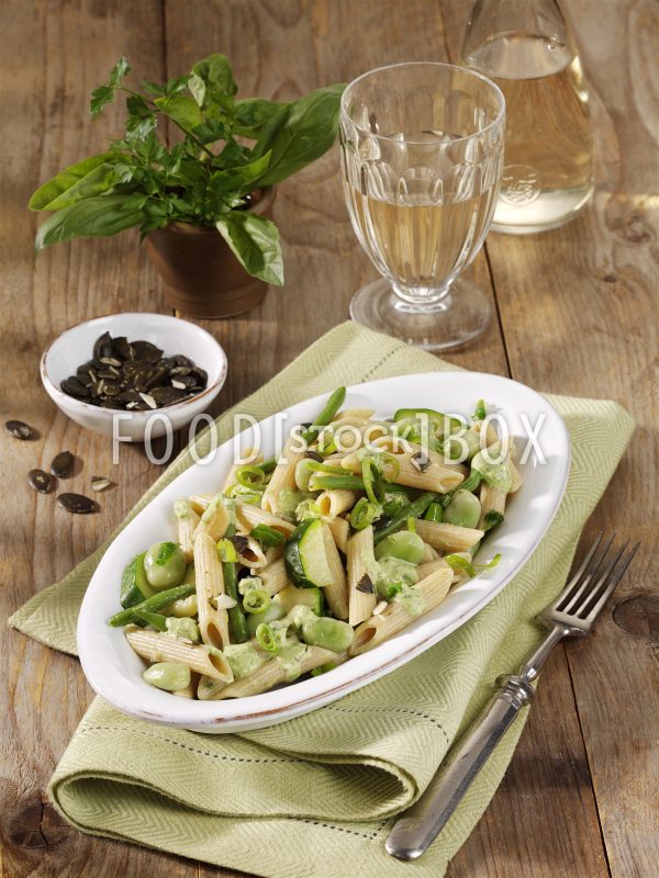 Grüne Gemüse-Penne