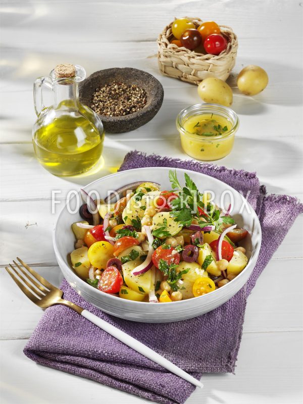 Kartoffel-Kichererbsen-Salat