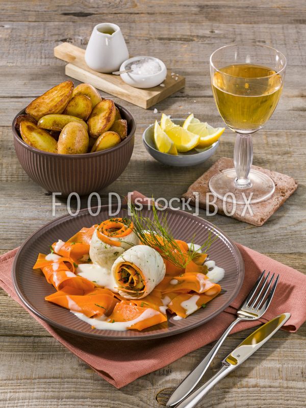 Gefüllte Fischröllchen