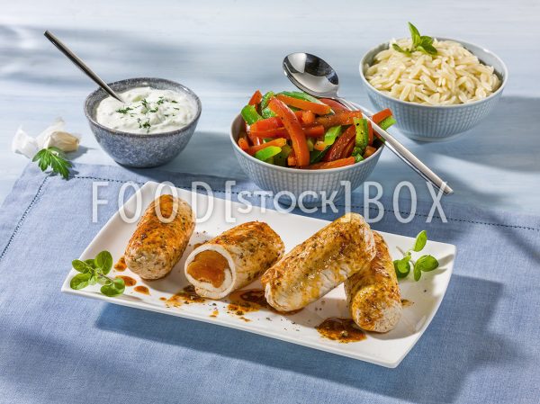 Putenrouladen mit Zaziki