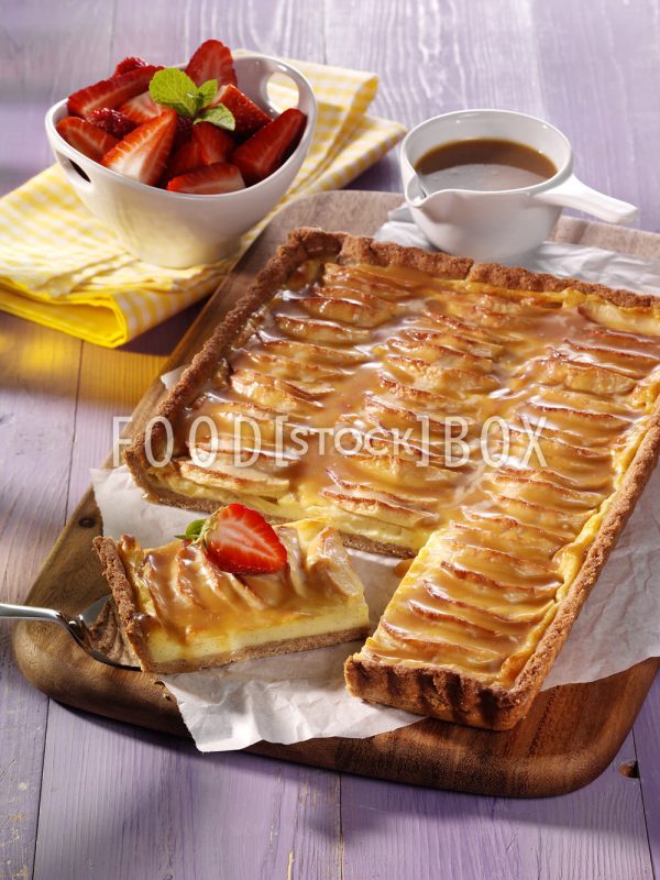 Apfel-Pudding-Kuchen mit Karamell