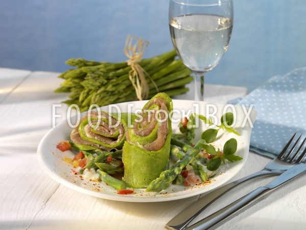 Bärlauchcrepes mit Schinken 2