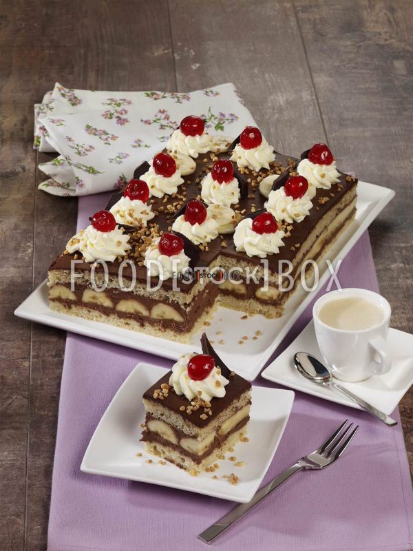 Bananensplit-Blechkuchen