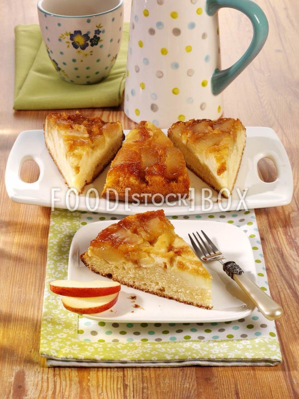 Apfelkuchen, gestürzt
