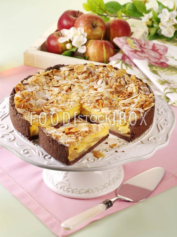 Apfelkuchen mit Vanillepudding 2