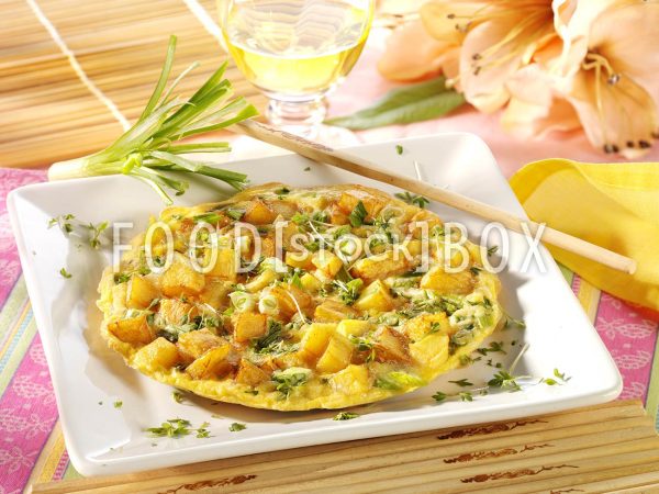 Asiatisches Kartoffelomelette