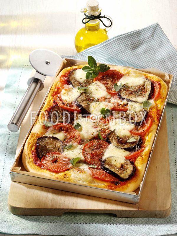 Auberginen-Pizza / Salzarm