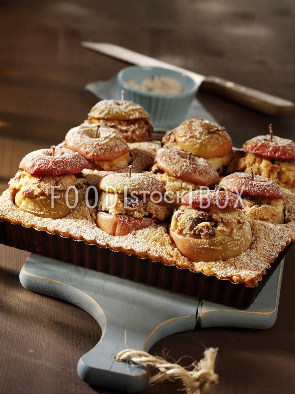 Bratapfelkuchen mit Marzpipan