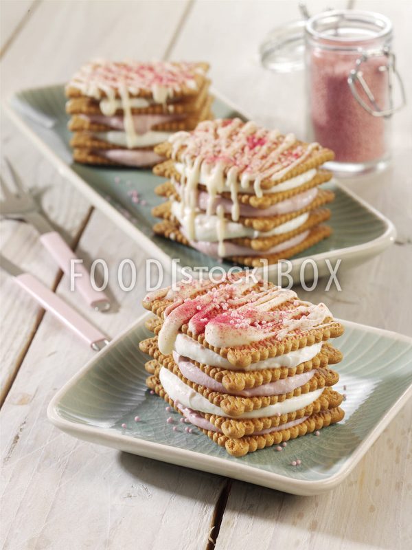 Butterkeks-Cheescake-Türmchen