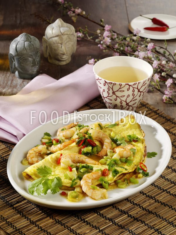Chili-Garnelen-Omelette