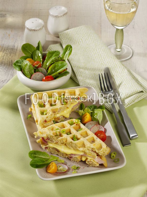 Pikante Cordon-Bleu-Waffeln