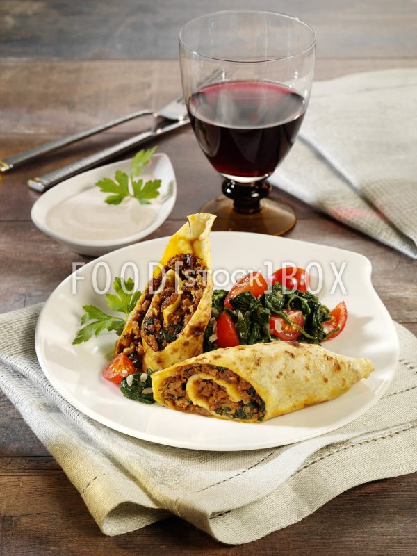 Crêpes mit Lammhack