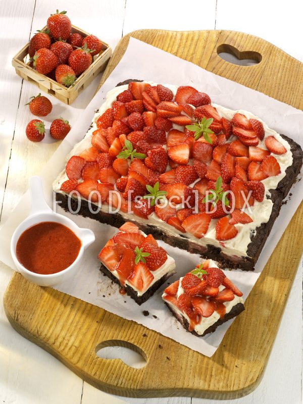 Erdbeer-Brownie-Kuchen