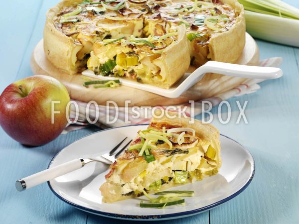 Apfel-Porree-Quiche