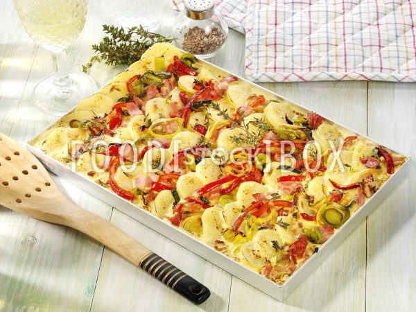 Blechkartoffeln mit Schinken