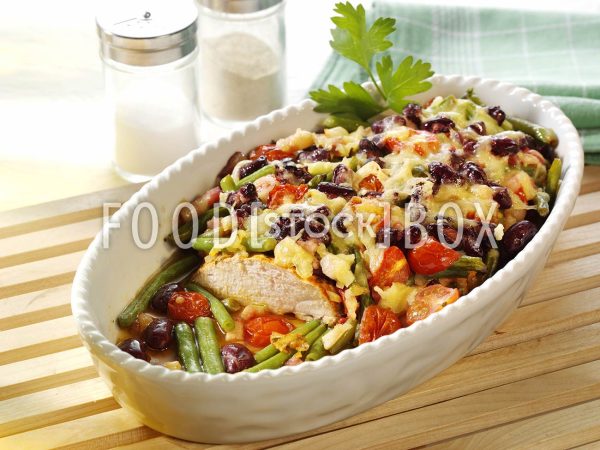 Bohnen-Auflauf mit Tomaten