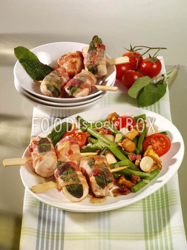 Bohnen-Salat mit Hähnchen