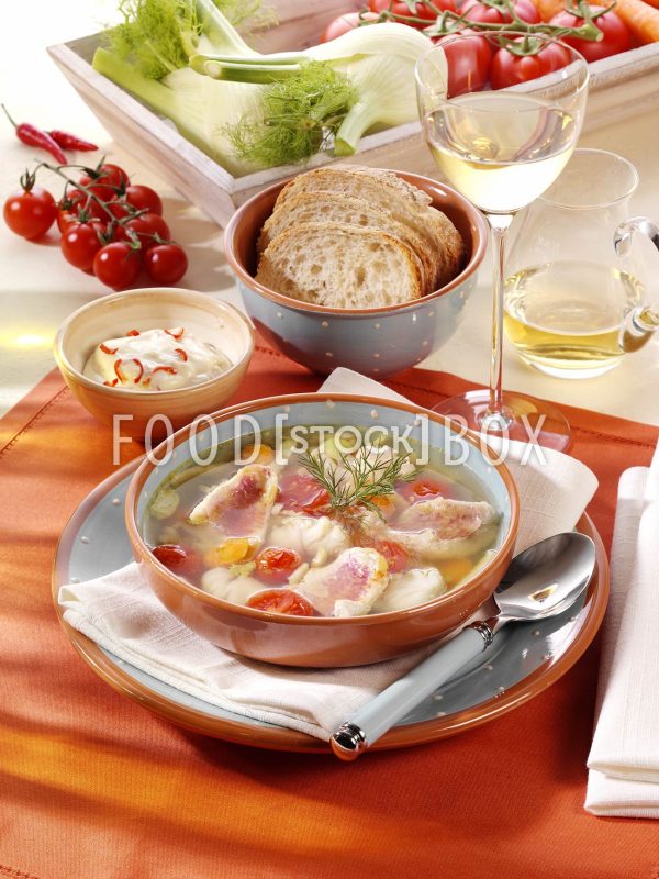 Bouillabaise mit Seeteufel