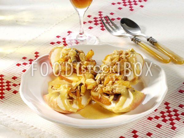 Bratapfel mit Knuspermüsli und Zabaione