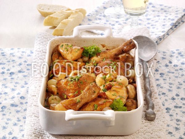 Coq au vin mit Speck 2
