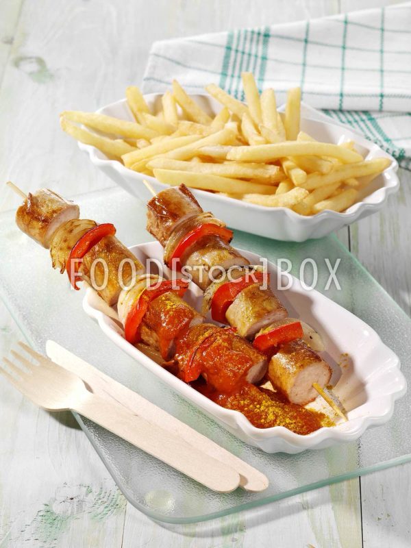 Currywurstspieße aus dem Ofen 2