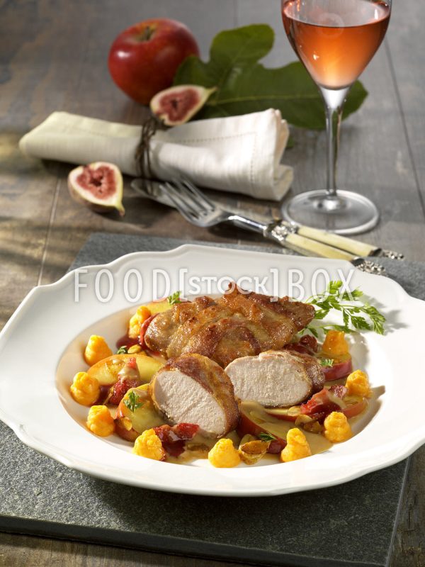 Fasanenbrust in Calvados-Feigen-Sauce