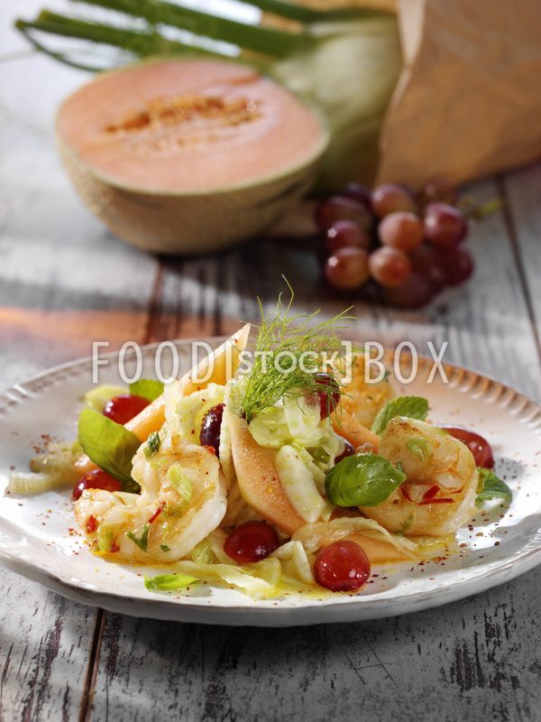 Fenchelsalat mit Garnelen
