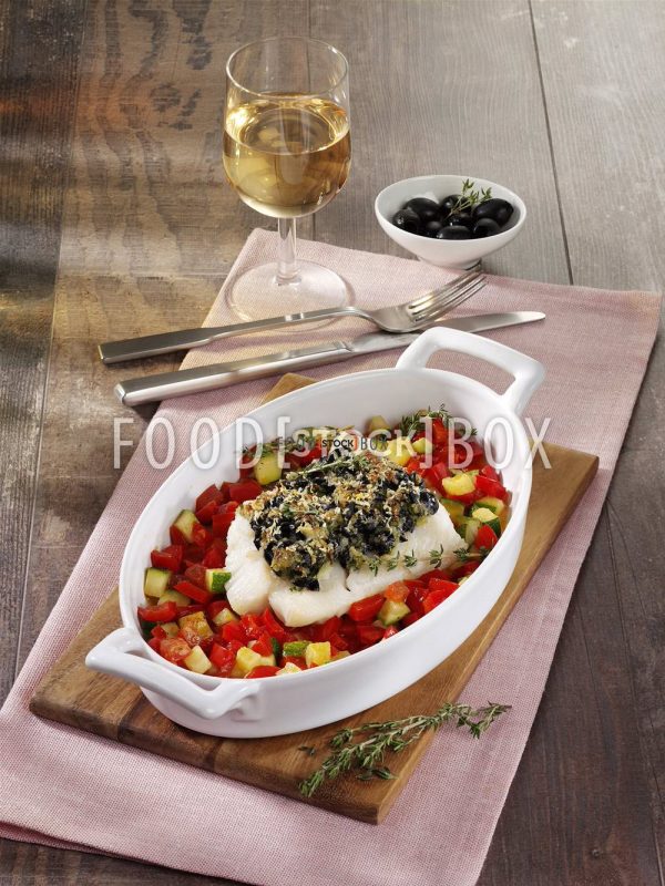 Fischfilet mit Olivenkruste