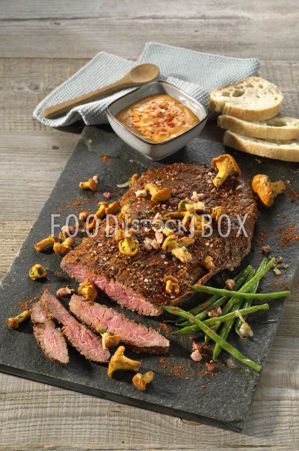 Flanksteak mit Pfifferlingen