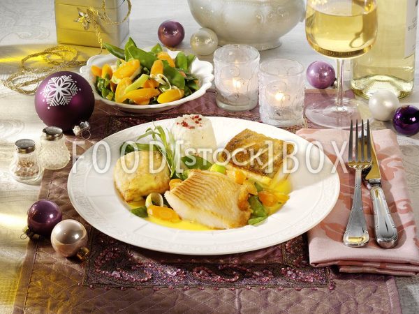 Dreierlei Fischfilets in Safransauce