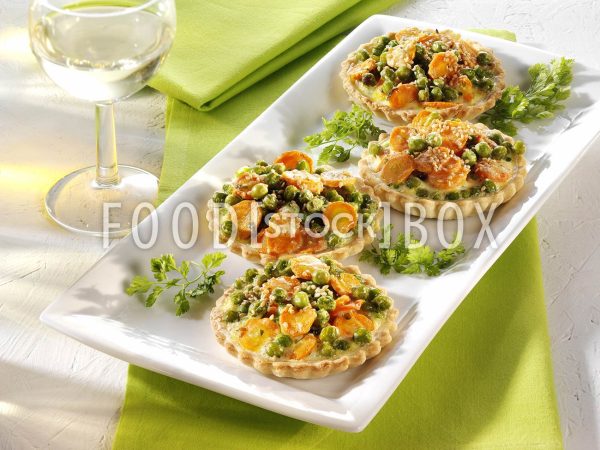 Kleine Erbsenquiches